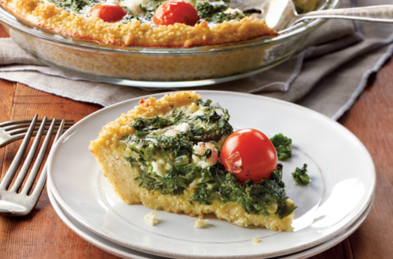 Kale quiche with millet crust – Rachelle Béry