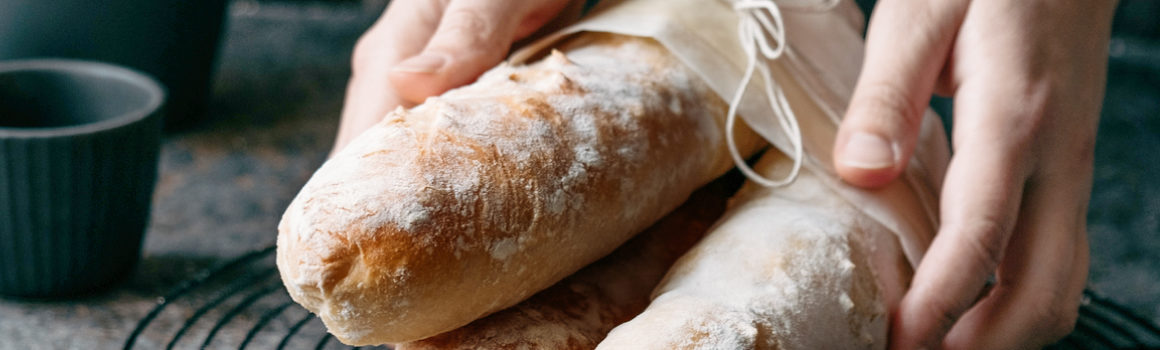 Baguettes de pain fraiches.