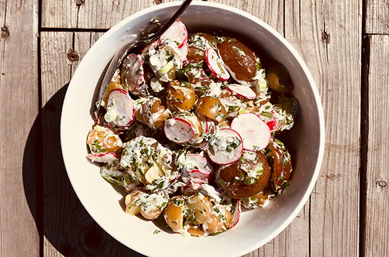 Potato salad with crème fraiche – Rachelle Béry