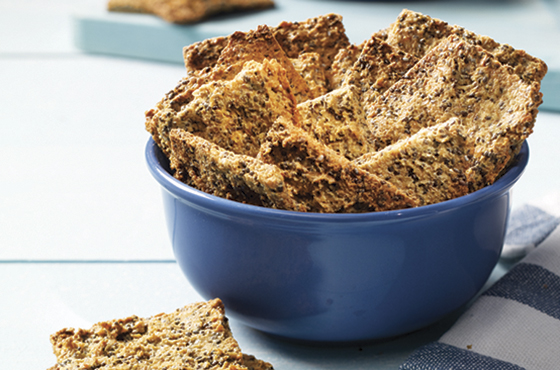 Rustic Crackers with Flaxseed Meal & Chia Seeds – Rachelle Béry