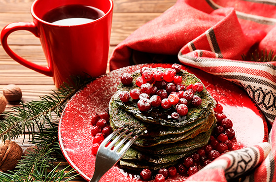Crêpes banane et spiruline