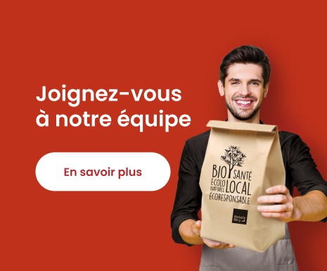 Texte à lire 'Joignez-vous à notre équipe. Pour 'en savoir plus', cliquez sur le bouton ci-dessous.'