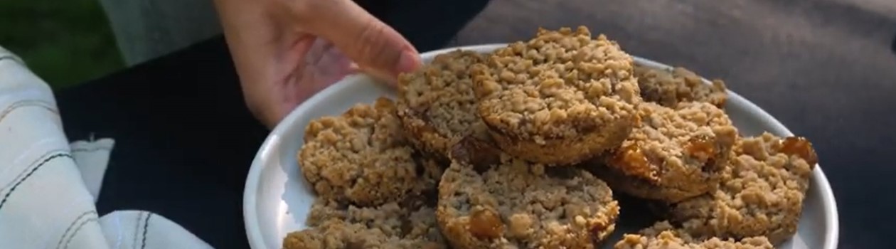 Mini Tartelettes crumbles à la tartinade Tarte aux pommes Rescapés
