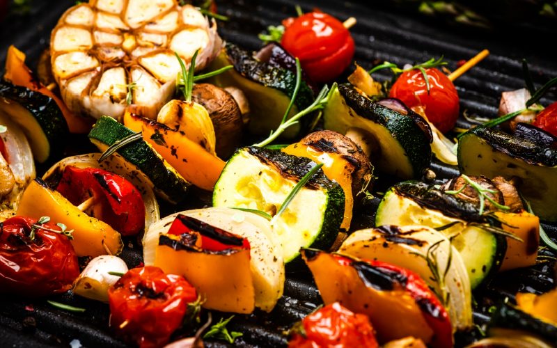 A flexitarian skewer feast for your BBQ