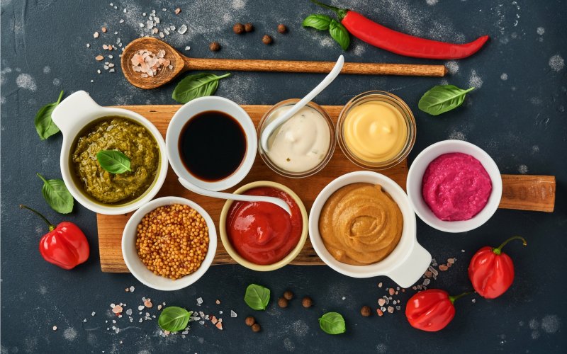 Les condiments : naturellement sans gluten