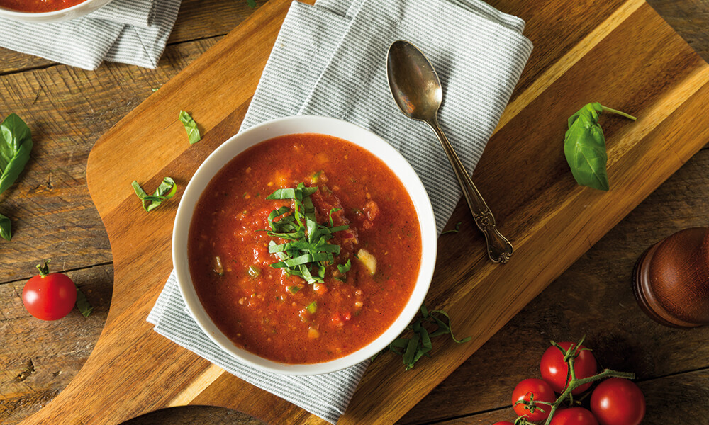 Gaspacho de tomates et melon d’eau Rachelle Béry