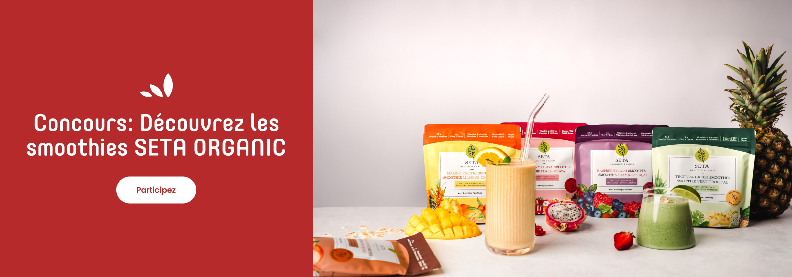 Concours decouvrez les smoothies seta organic