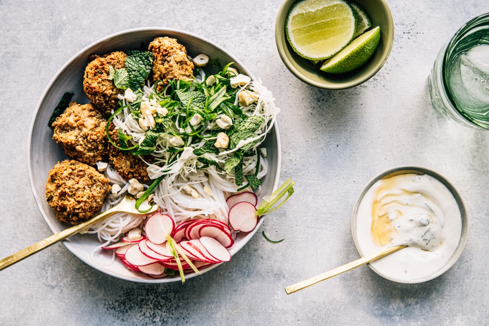 Bol santé aux boulettes de tofu