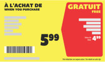 Des offres de produits gratuits (à l'achat d’autres produits).