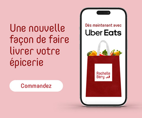 Texte à lire : « Une nouvelle façon de se faire livrer ses courses. » Bouton CTA « Commander » à gauche.