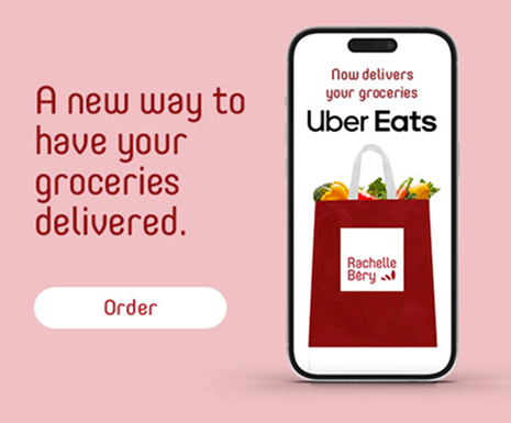 Text reading: "A new way to have your groceries delivered."Order" CTA button at the left.