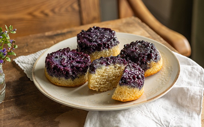 Upside-Down Blueberry Muffins