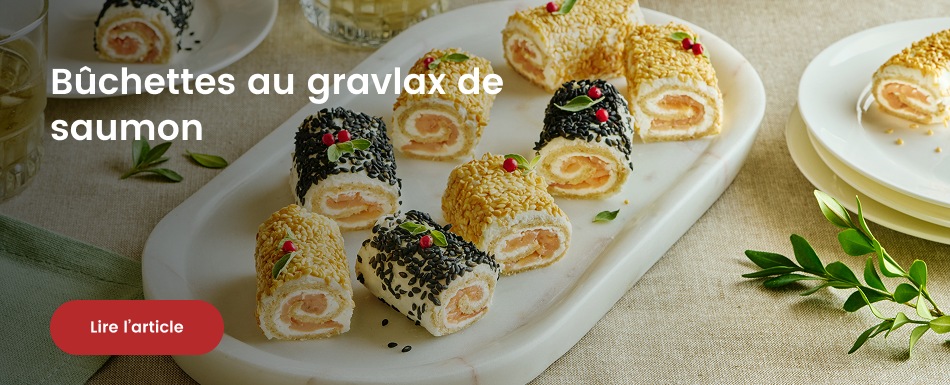 Bûchettes au gravlax de saumon