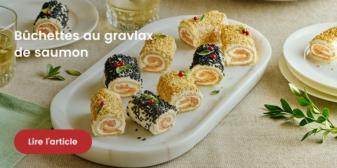 Bûchettes au gravlax de saumon