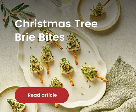 Christmas tree brie bites
