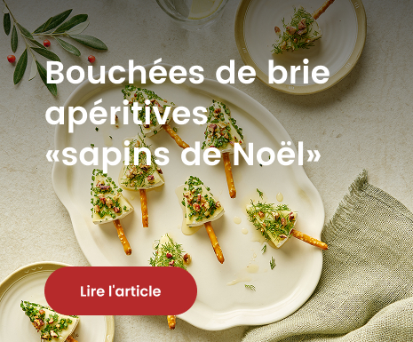 Bouchées de brie apéritives «sapins de Noël»