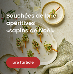 Bouchées de brie apéritives «sapins de Noël»